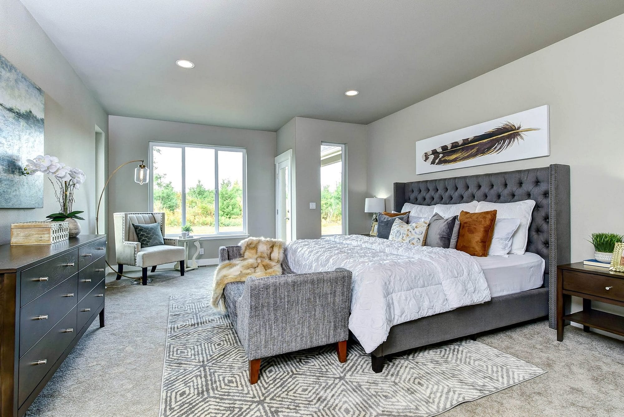 Bedroom staged by Brilliant Staging
