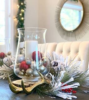 Christmas decorations Home decor Holiday decor Dining table decoration Dining room decor